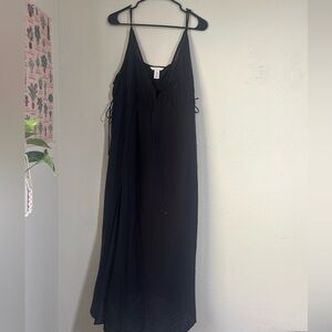 H&M: Sheer Black Maxi Dress with Spaghetti Straps